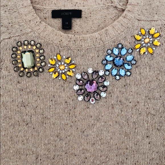 J. Crew rhinestone embellished sweater - Picture 3 of 7